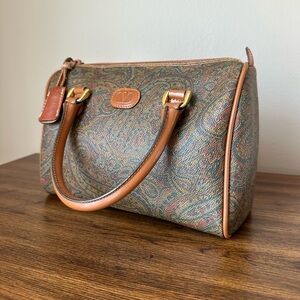 Valentino Garavani Paisley Mini Leather Boston Bag Vintage